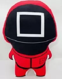 PELUCHE JUEGO DEL CALAMAR VIGILANTE CUADRADO DE 13 CM
