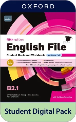 ENGLISH FILE 5TH EDITION B2.1. STUDENT'S BOOK AND WORKBOOK AND DIGITAL WITH KEY