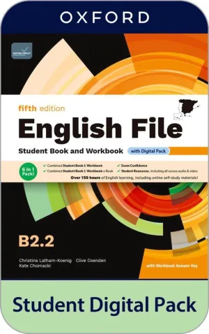 ENGLISH FILE 5TH EDITION B2.2. STUDENT'S BOOK AND WORKBOOK AND DIGITAL WITH KEY