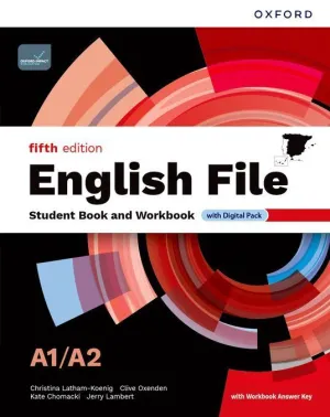 ENGLISH FILE A1/A2 5TH EDITION . STUDENT'S BOOK AND WORKBOOK AND DIGITAL WITH KEY