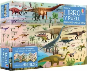 DINOSAURIOS LINEA DEL TIEMPO LIBRO Y PUZZLE