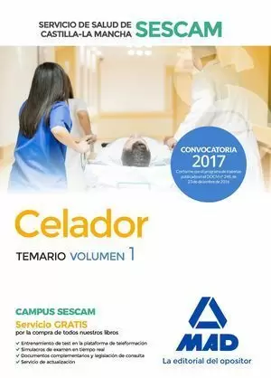 TEMARIO VOL. 1 CELADOR SESCAM. EDICIÓN 2017