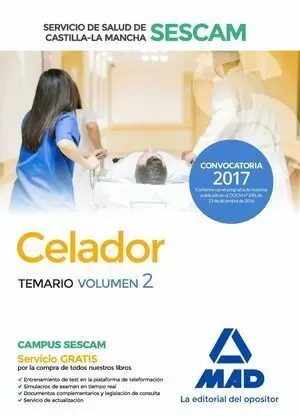 TEMARIO VOL. 2 CELADOR SESCAM. EDICIÓN 2017