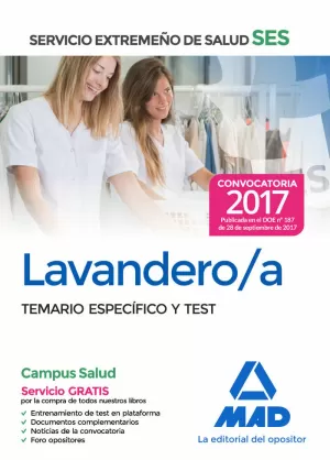 LAVANDERO/A DEL SERVICIO EXTREMEÑO DE SALUD (SES). TEMARIO ESPECI