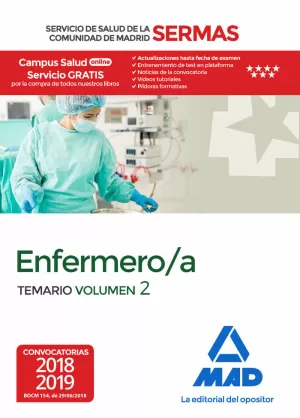 ENFERMERO/A DEL SERMAS TEMARIO VOLUMEN 2