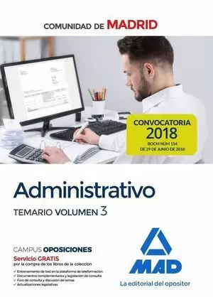 ADMINISTRATIVO COMUNIDAD DE MADRID TEMARIO 3