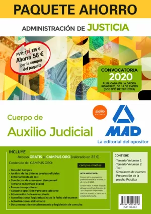 PAQUETE AHORRO AUXILIO JUDICIAL 2020