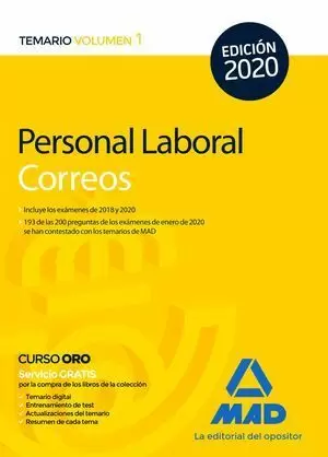 PERSONAL LABORAL DE CORREOS Y TELÉGRAFOS. TEMARIO VOLUMEN 1