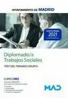 DIPLOMADO TRABAJOS SOCIALES AYUNTAMIENTO MADRID TEST TEMARIO GRUPO I