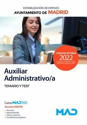 AUXILIAR ADMINISTRATIVO/A DEL AYUNTAMIENTO DE MADRID (ESTABILIZACIÓN DE EMPLEO).