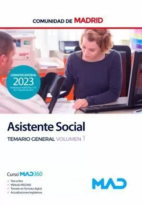 ASISTENTE SOCIAL COMUNIDAD DE MADRID. TEMARIO GENERAL VOLUMEN 1
