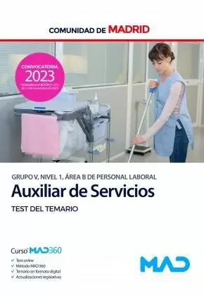PERSONAL AUXILIAR DE SERVICIOS TEST COMUNIDAD MADRID