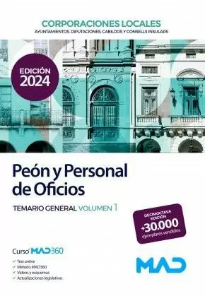 TEMARIO GENERAL 1 PEON Y PERSONAL DE OFICIOS CORPORACIONES LOCALES 2024