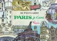 20 POSTCARDS PARIS JE T'AIME