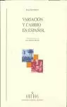 VARIACIÓN Y CAMBIO EN ESPAÑOL