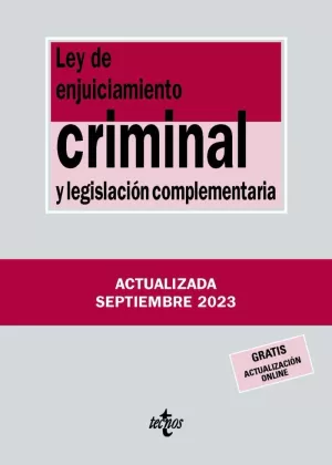 LEY DE ENJUICIAMIENTO CRIMINAL Y LEGISLACIÓN COMPLEMENTARIA 2023