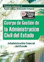 CUERPO DE GESTIÓN DE LA ADMINISTRACIÓN CIVIL DEL ESTADO TEMARIO VOLUMEN IV
