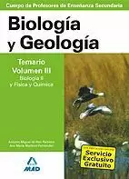 SECUNDARIA. BIOLOGÍA Y GEOLOGÍA. TEMARIO III