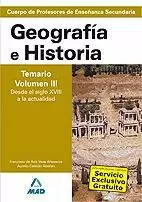 SECUNDARIA GEOGRAFÍA E HISTORIA. TEMARIO III