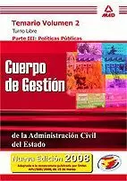 CUERPO DE GESTIÓN DE LA ADMINISTRACIÓN CIVIL DEL ESTADO. VOLUMEN 2