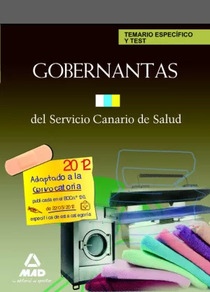 GOBERNANTAS, SERVICIO CANARIO DE SALUD. TEMARIO ESPECÍFICO Y TEST