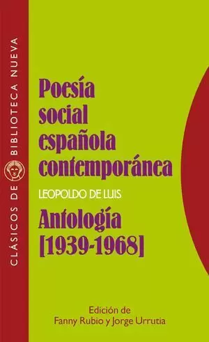 POESÍA SOCIAL ESPAÑOLA CONTEMPORÁNEA. ANTOLOGÍA (1939-1968)