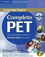COMPLETE PET STUDENT'S BOOK WITH ANSWERS. WITH CD-ROM