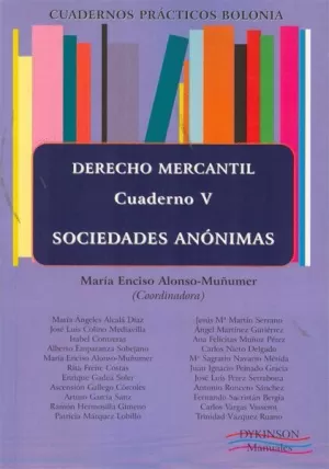 SOCIEDADES ANÓNIMAS. DERECHO MERCANTIL CUADERNO V