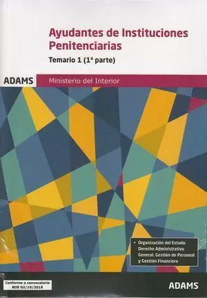 AYUDANTES DE INSTITUCIONES PENITENCIARIAS TEMARIO 1