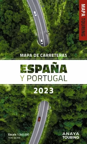 MAPA DE CARRETERAS DE ESPAÑA Y PORTUGAL 2023 1:340.000