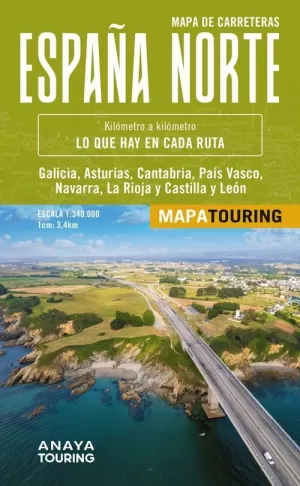 MAPA CARRETERAS ESPAÑA NORTE 1:340.000 -  (DESPLEGABLE)