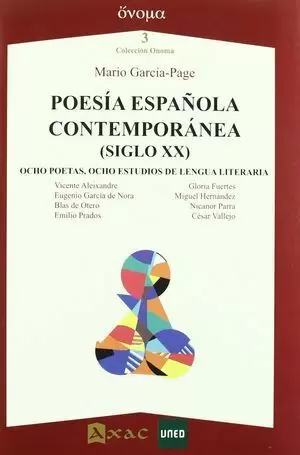 POESÍA ESPAÑOLA CONTEMPORÁNEA (SIGLO XX)