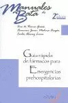 GUÍA RÁPIDA DE FÁRMACOS PARA EMERGENCIAS PREHOSPITALARIAS