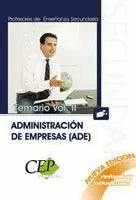 TEMARIO II. PROFESORES SECUNDARIA. ADMINISTRACION DE EMPRESAS (ADE)
