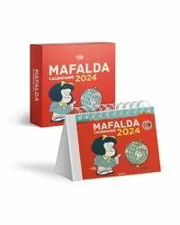 CALENDARIO MAFALDA 2024 ROJO ESCRITORIO CON CAJA