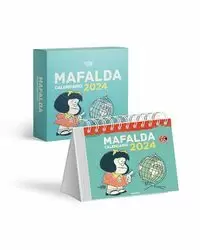 CALENDARIO MAFALDA 2024 TURQUESA CON CAJA