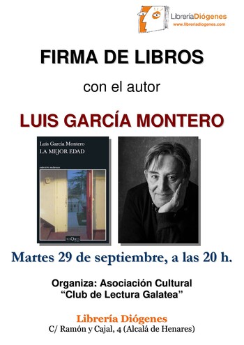 Firma de libros con el autor Luis García Montero
