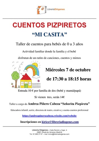 Taller de cuentos para bebés de 0 a 3 años: CUENTOS PIZPIRETOS 