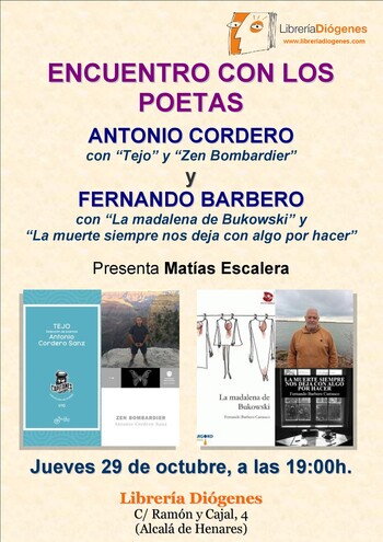 Encuentro con los poetas Antonio Cordero y Fernando Barbero